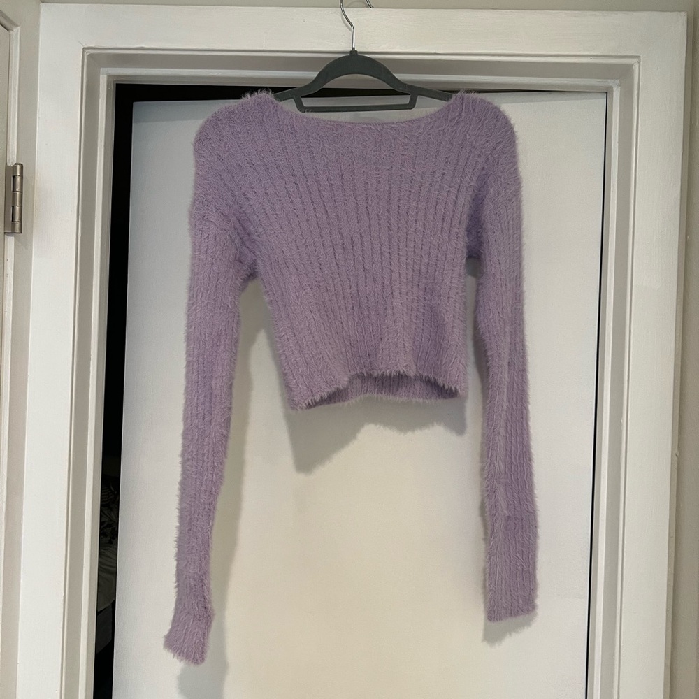 HYFVE Lavender Fuzzy Sweater